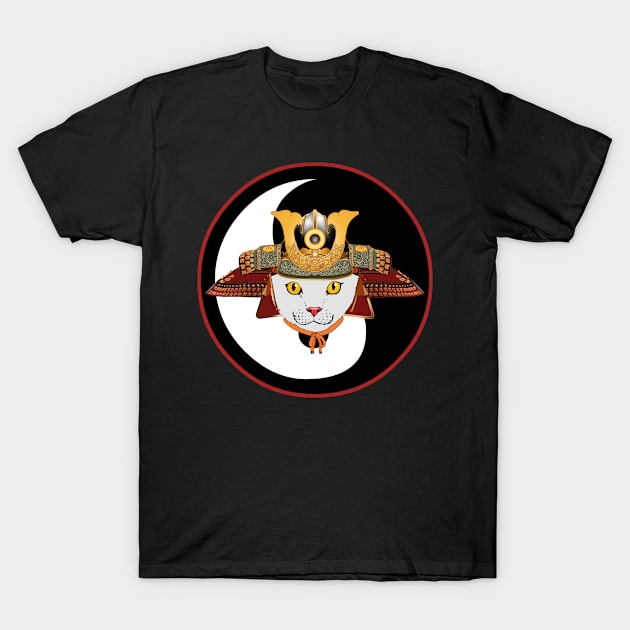 Samurai Cat T-Shirt by SteelWoolBunny